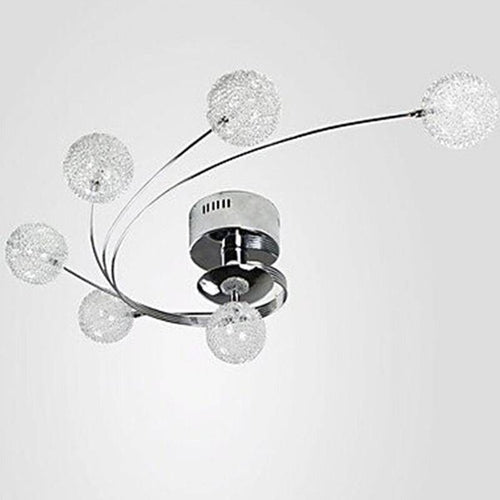 Plafonnier LED chromé avec boules - vue 2 sur 3