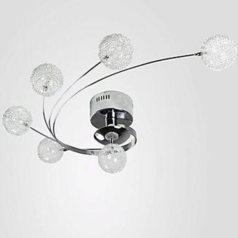 Plafonnier LED chromé avec boules - vue 2 sur 3