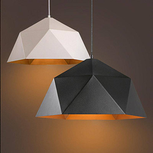 Suspension design moderne géométrique Art Deco (noir ou blanc) - vue 4 sur 6