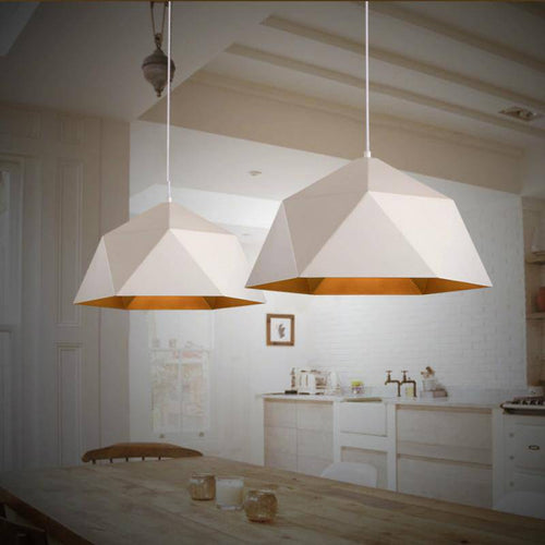 Suspension design moderne géométrique Art Deco (noir ou blanc) - vue 6 sur 6