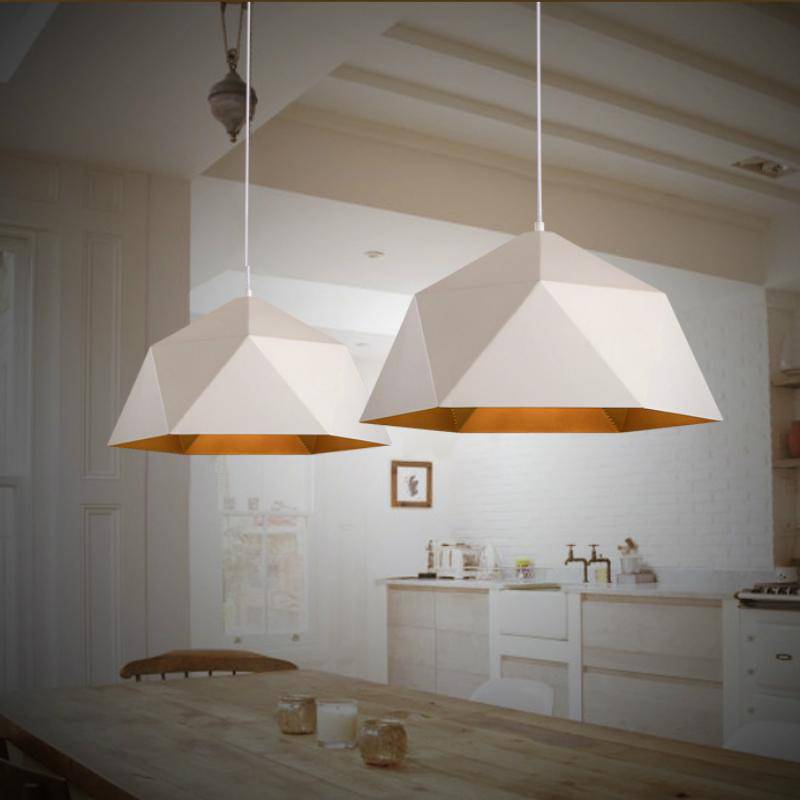 Suspension design moderne géométrique Art Deco (noir ou blanc) - vue 5 sur 6