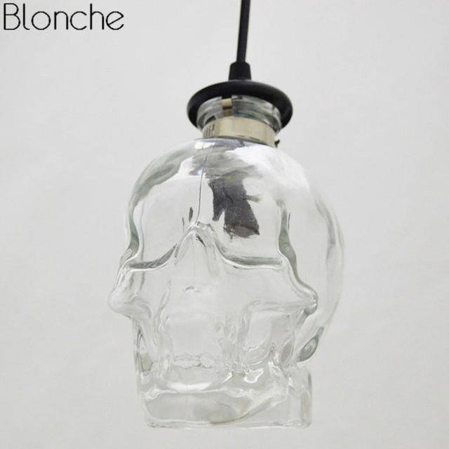 Suspension tête de mort en verre Retro - vue 3 sur 4