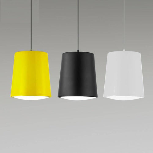 Suspension moderne LED cylindre en aluminium de couleur - vue 3 sur 8