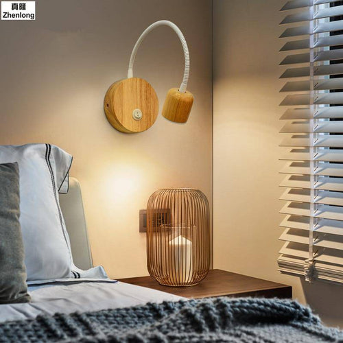Applique murale 3W dirigeable en bois - vue 9 sur 8