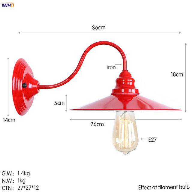 Applique murale LED rouge Wandlamp - vue 3 sur 6