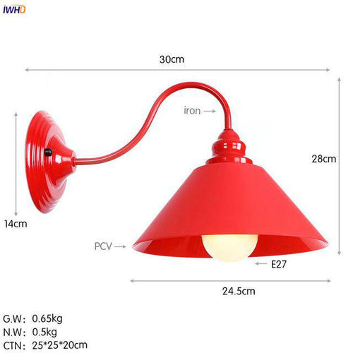 Applique murale LED rouge Wandlamp - vue 5 sur 6