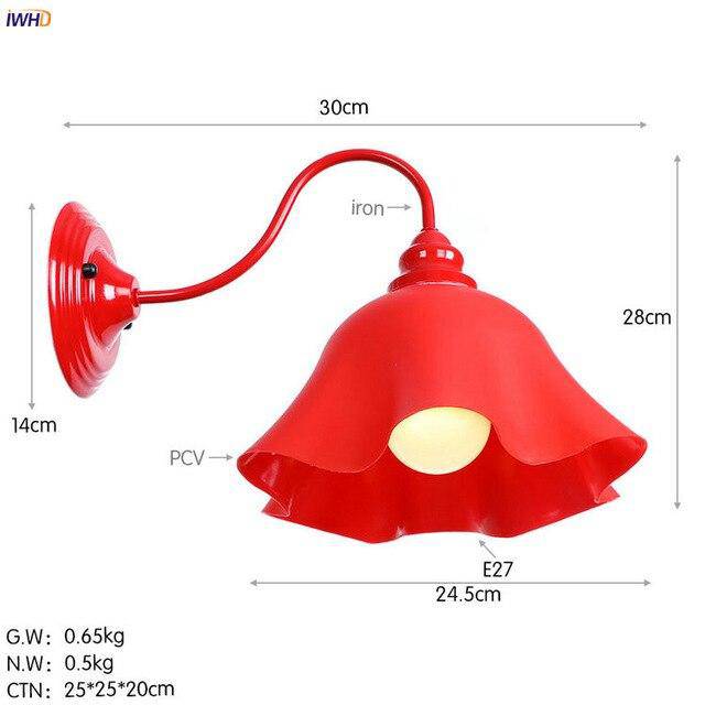 Applique murale LED rouge Wandlamp - vue 5 sur 6