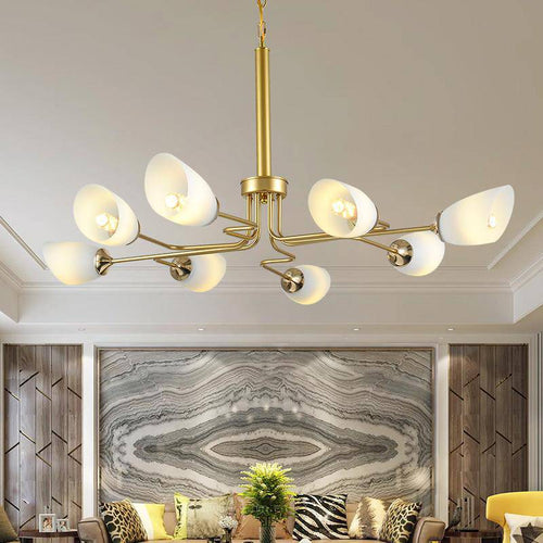 Lustre design LED doré Living - vue 2 sur 5