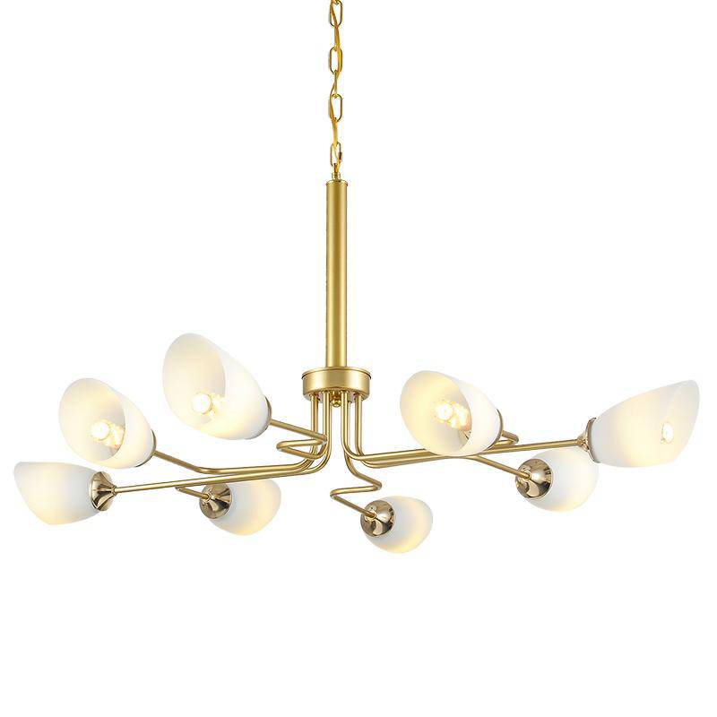 Lustre design LED doré Living - vue 5 sur 5