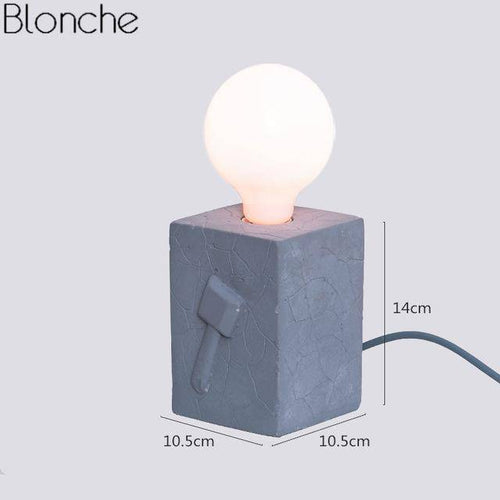 Lampe à poser LED design bloc avec dessin 3D de couleur - vue 4 sur 7