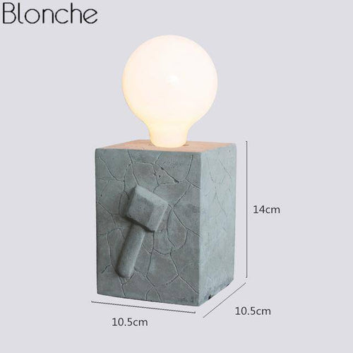 Lampe à poser LED design bloc avec dessin 3D de couleur - vue 6 sur 7