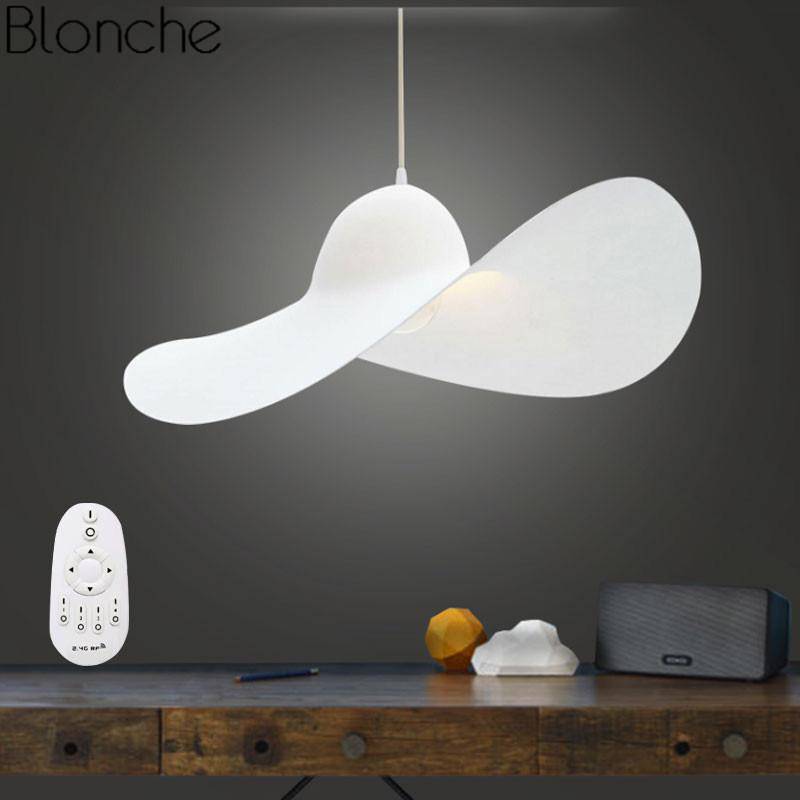 Suspension design LED blanche ondulée Hat - vue 5 sur 5