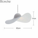 Suspension design LED blanche ondulée Hat