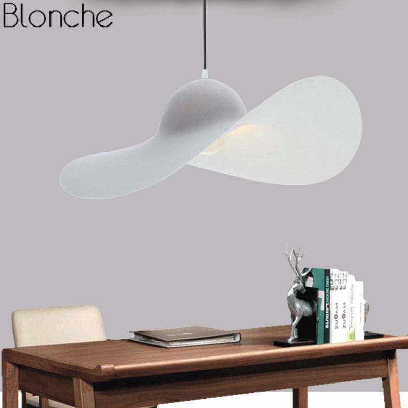 Suspension design LED blanche ondulée Hat - vue 3 sur 5