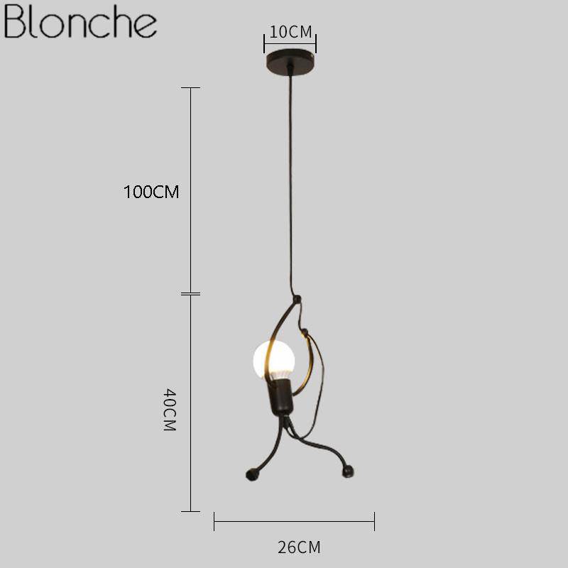 Suspension en forme de bonhomme noir - vue 6 sur 6