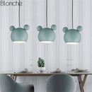 Suspension design à LED en forme de Mickey Mouse coloré