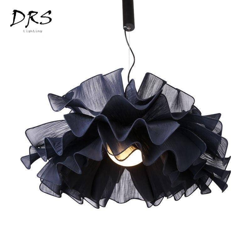Lustre design grosse fleur de tissu colorée Danish - vue 5 sur 5