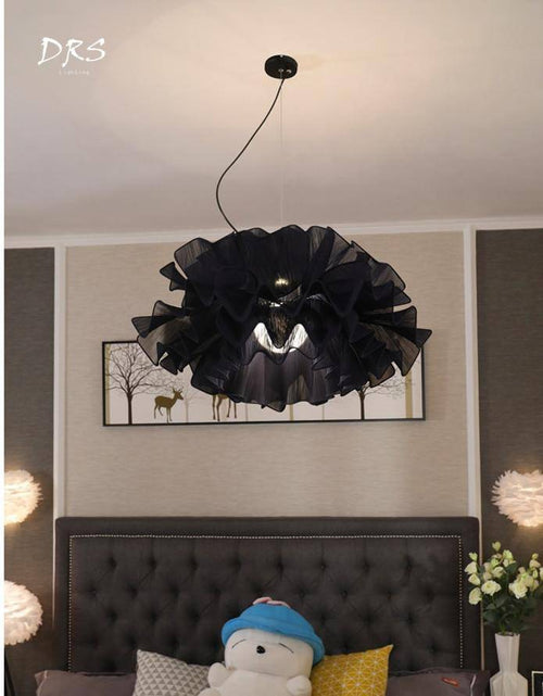Lustre design grosse fleur de tissu colorée Danish - vue 4 sur 5
