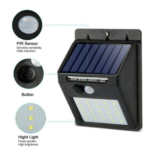 Applique extérieur LED solaire noir - vue 4 sur 4