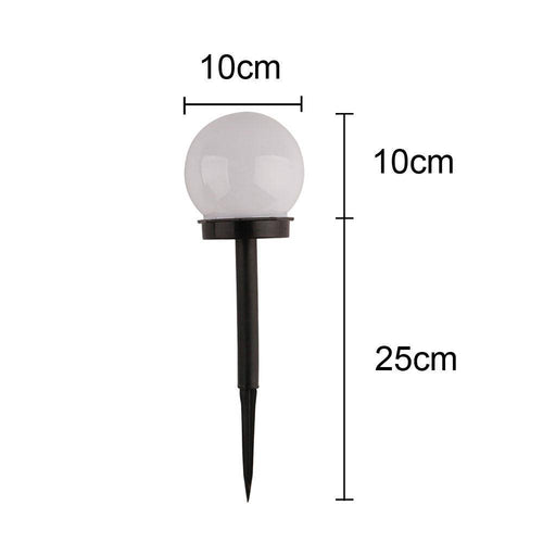 Lampe extérieur LED solaire boule blanche à piquer - vue 5 sur 5