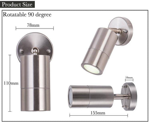 Applique extérieur LED chromée ajustable Mounted - vue 3 sur 3