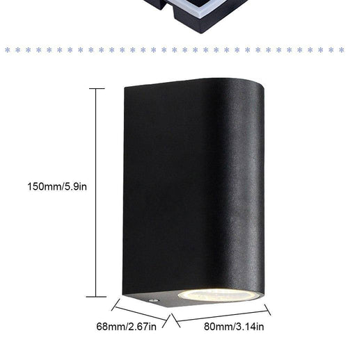 Applique extérieur LED design arrondi en aluminium noir - vue 5 sur 4