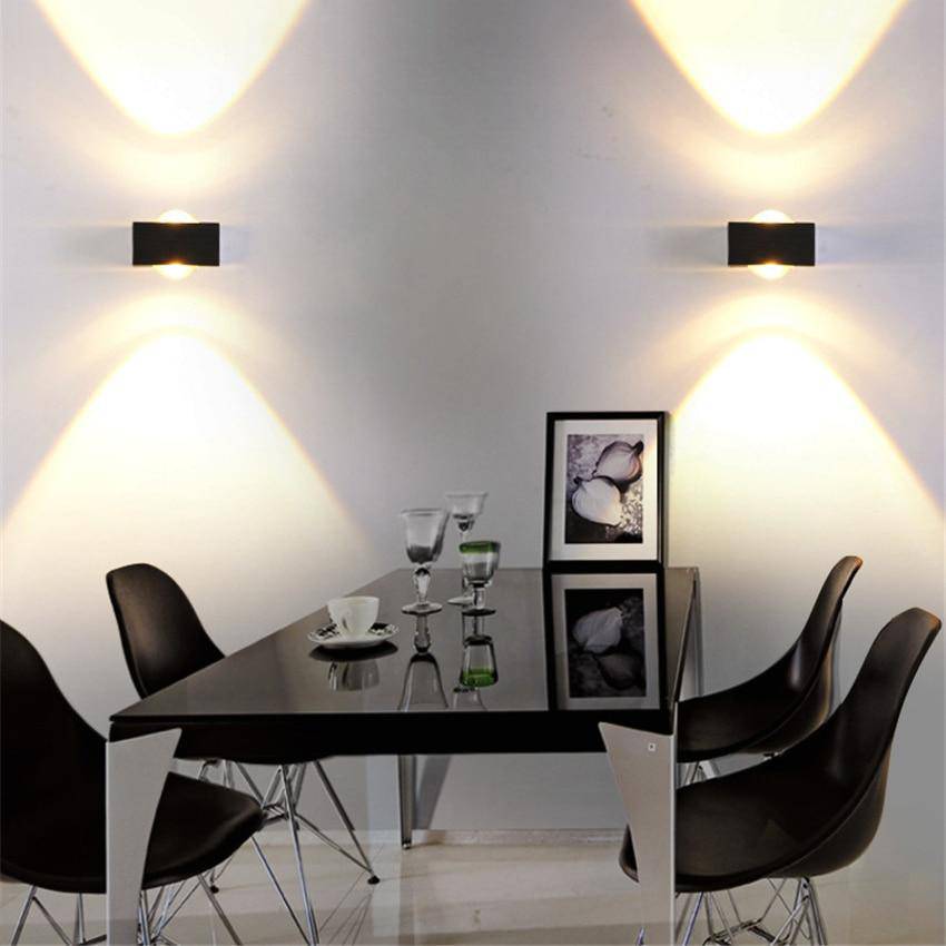 Applique murale à LED carrée avec lampe des deux côtés - vue 2 sur 4