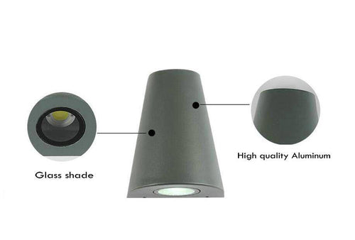 Applique extérieur en aluminium triangulaire Sconce - vue 5 sur 7