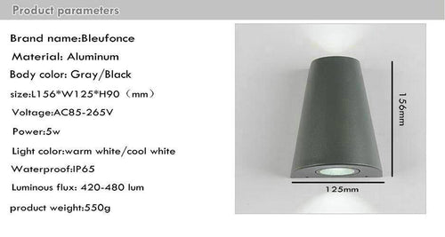 Applique extérieur en aluminium triangulaire Sconce - vue 7 sur 7
