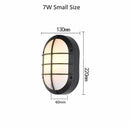 Applique extérieur LED moderne ovale à grille