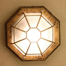 Plafonnier extérieur LED octogonal à grille vintage