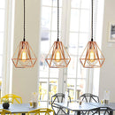 Suspension cage diamant vintage rose ou noir