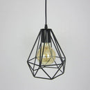 Suspension cage diamant vintage rose ou noir