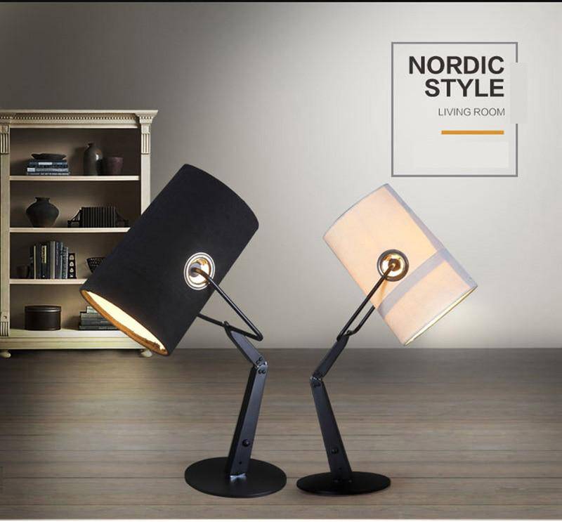 Lampe de bureau design ajustable et abat-jour en tissu Italy - vue 3 sur 5