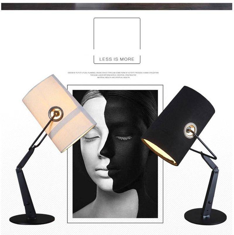 Lampe de bureau design ajustable et abat-jour en tissu Italy - vue 4 sur 5