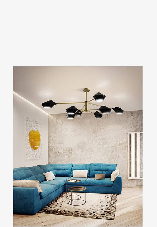 Lustre design branches et lampes Creative - vue 3 sur 26