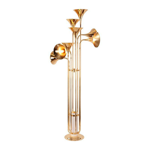 Lampadaire design moderne doré à LED Foyer - vue 3 sur 5