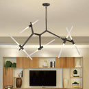 Lustre design scandinave avec plusieurs branches en tube