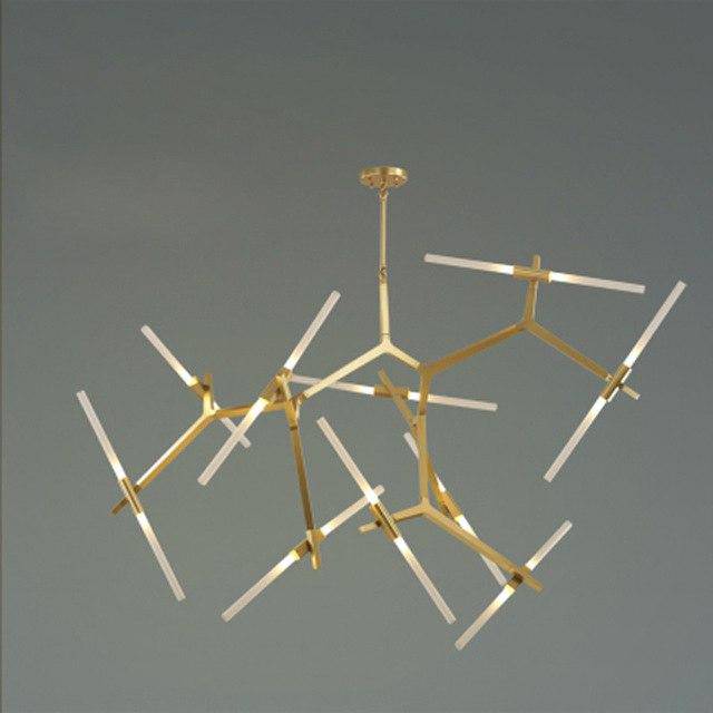 Lustre design scandinave avec plusieurs branches en tube - vue 8 sur 14