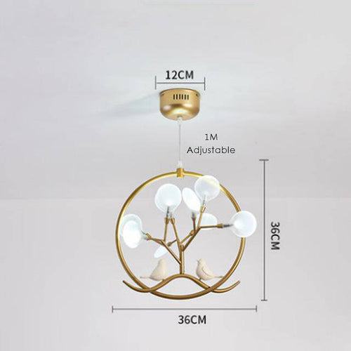 Lustre design à LED doré luciole Firefly - vue 5 sur 7