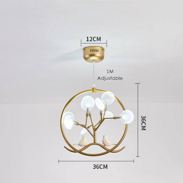 Lustre design à LED doré luciole Firefly - vue 4 sur 7
