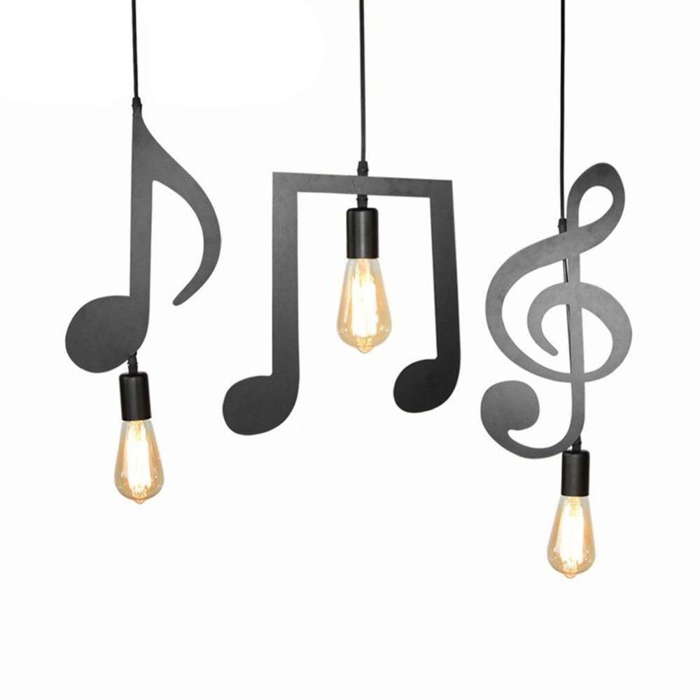 Suspension LED en forme de notes de musiques Notes - vue 3 sur 8