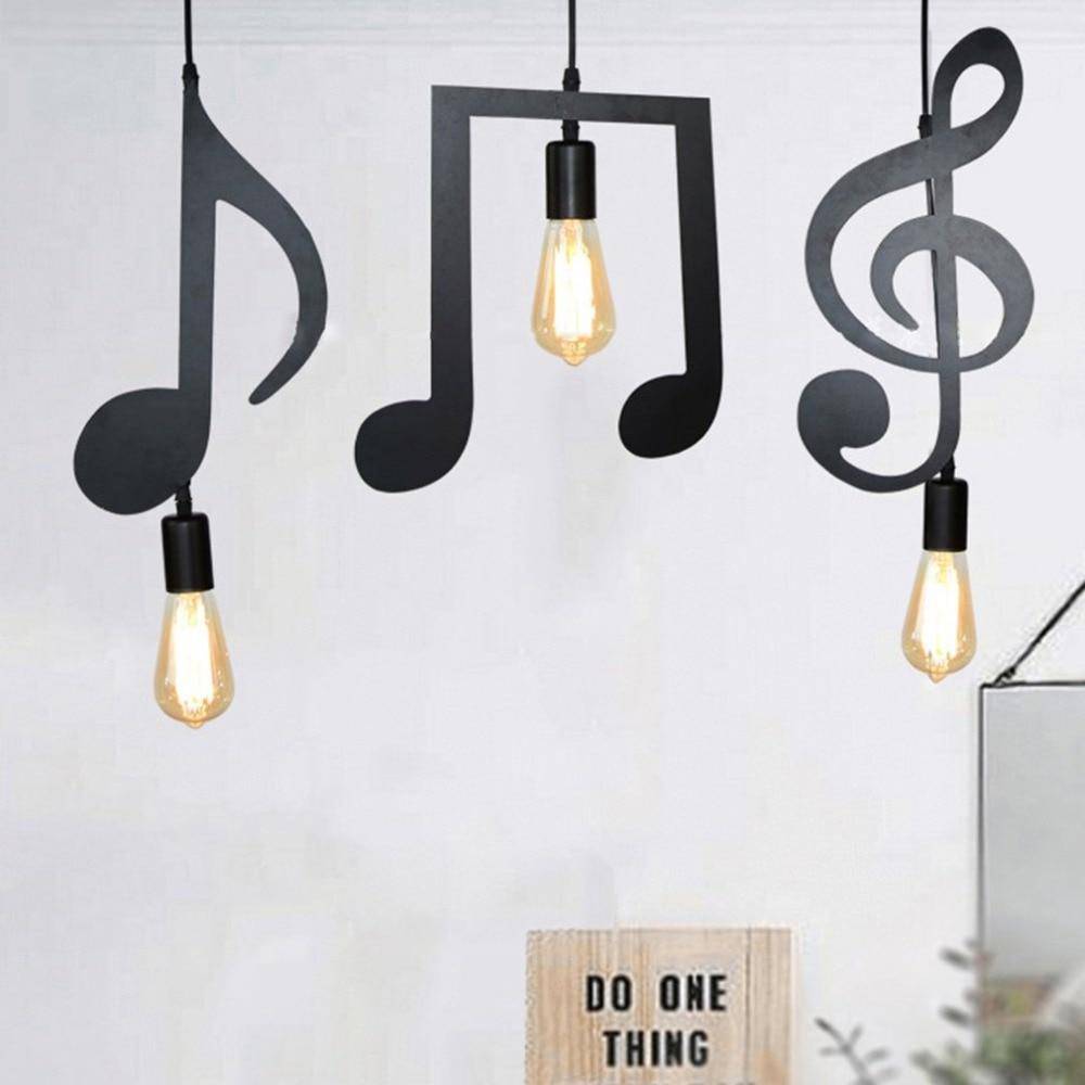 Suspension LED en forme de notes de musiques Notes - vue 2 sur 8