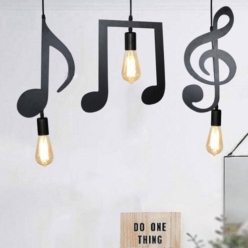 Suspension LED en forme de notes de musiques Notes - vue 3 sur 8