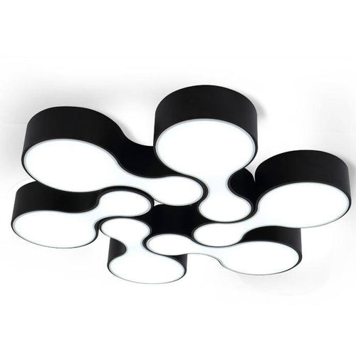 Plafonnier LED moderne arrondis imbriqués - vue 5 sur 8