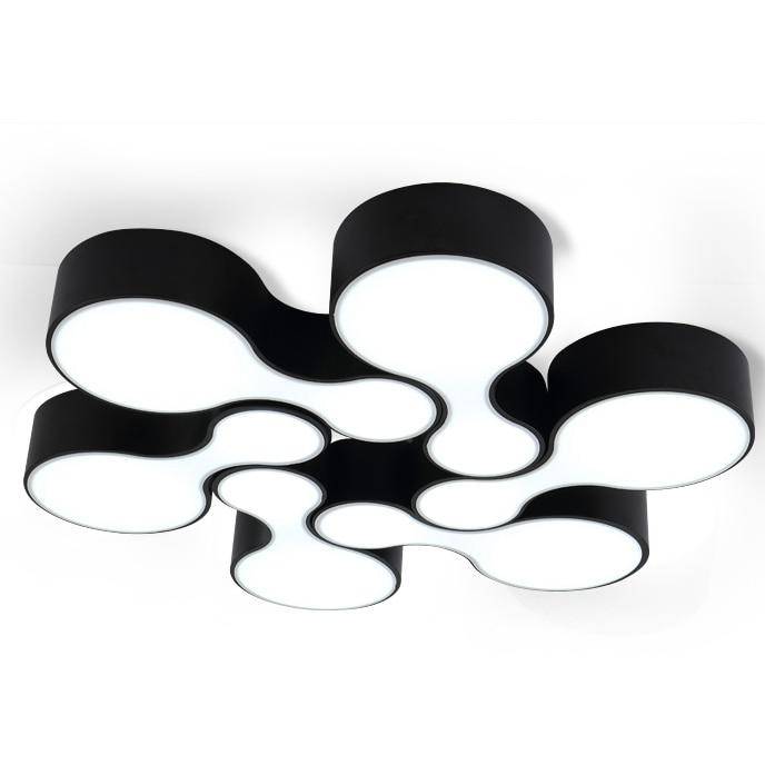 Plafonnier LED moderne arrondis imbriqués - vue 5 sur 8