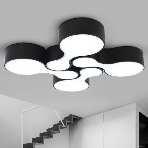 Plafonnier LED moderne arrondis imbriqués - vue 8 sur 8