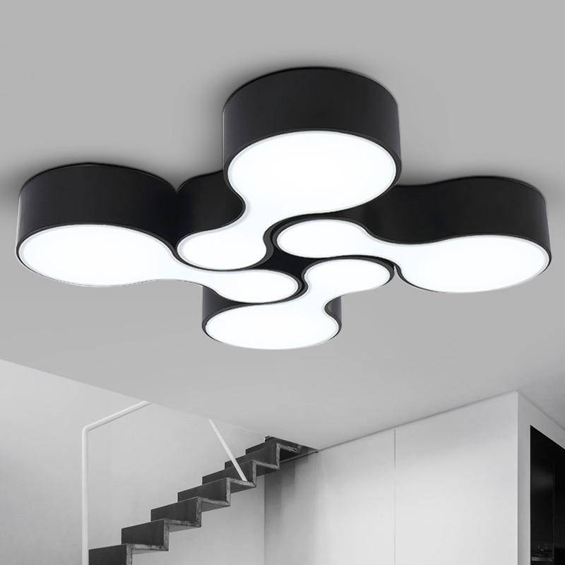 Plafonnier LED moderne arrondis imbriqués - vue 8 sur 8