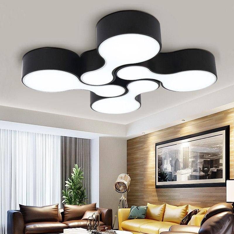 Plafonnier LED moderne arrondis imbriqués - vue 2 sur 8