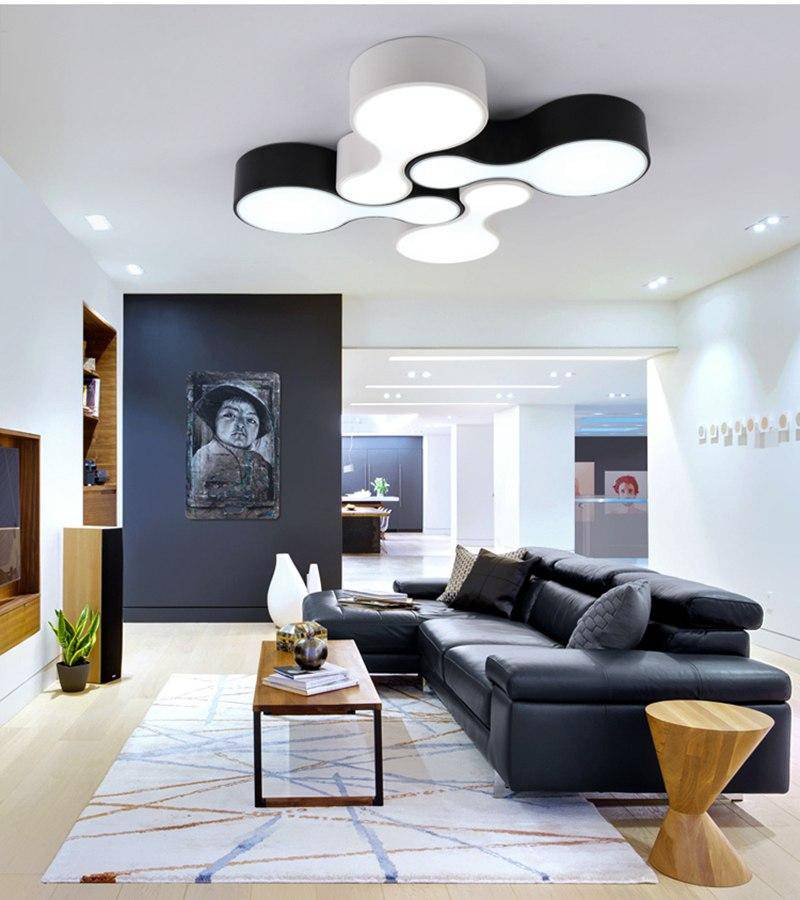 Plafonnier LED moderne arrondis imbriqués - vue 4 sur 8
